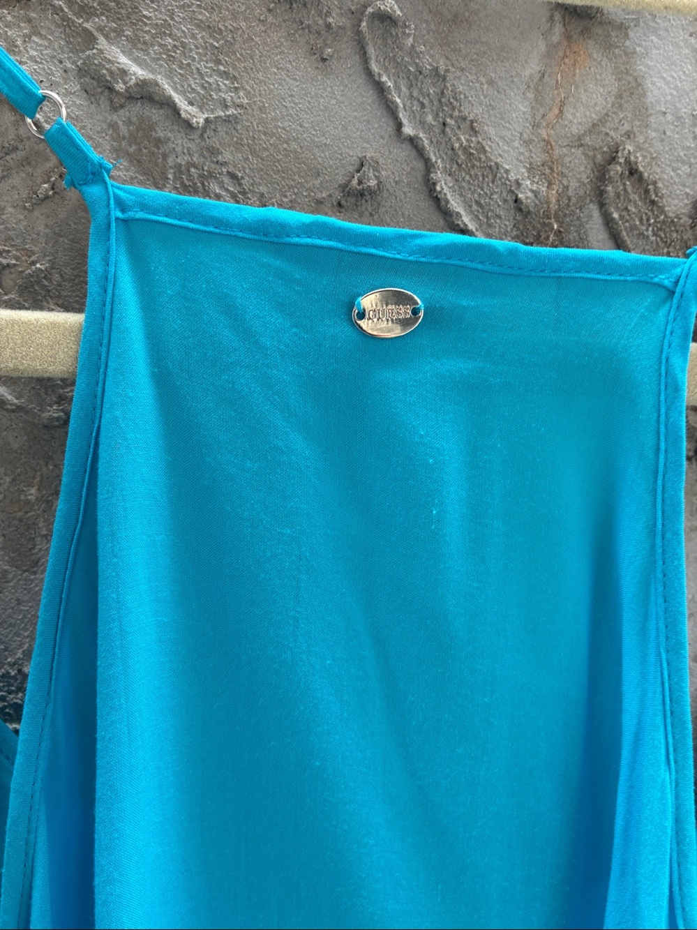 Guess Turquoise Tiered Ruffle Cami with Racerback - Picture 3 of 5